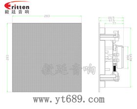 8寸天花吸頂式喇叭成品圖帶方網(wǎng)罩