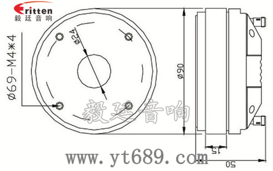 1.38寸40瓦舞臺音箱全頻喇叭成品圖