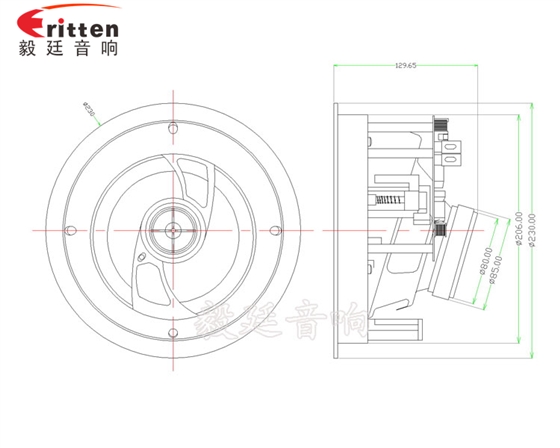 高端6.5寸吸頂式天花喇叭成品圖