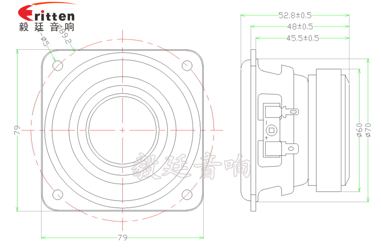 4寸同軸汽車(chē)音響喇叭成品圖